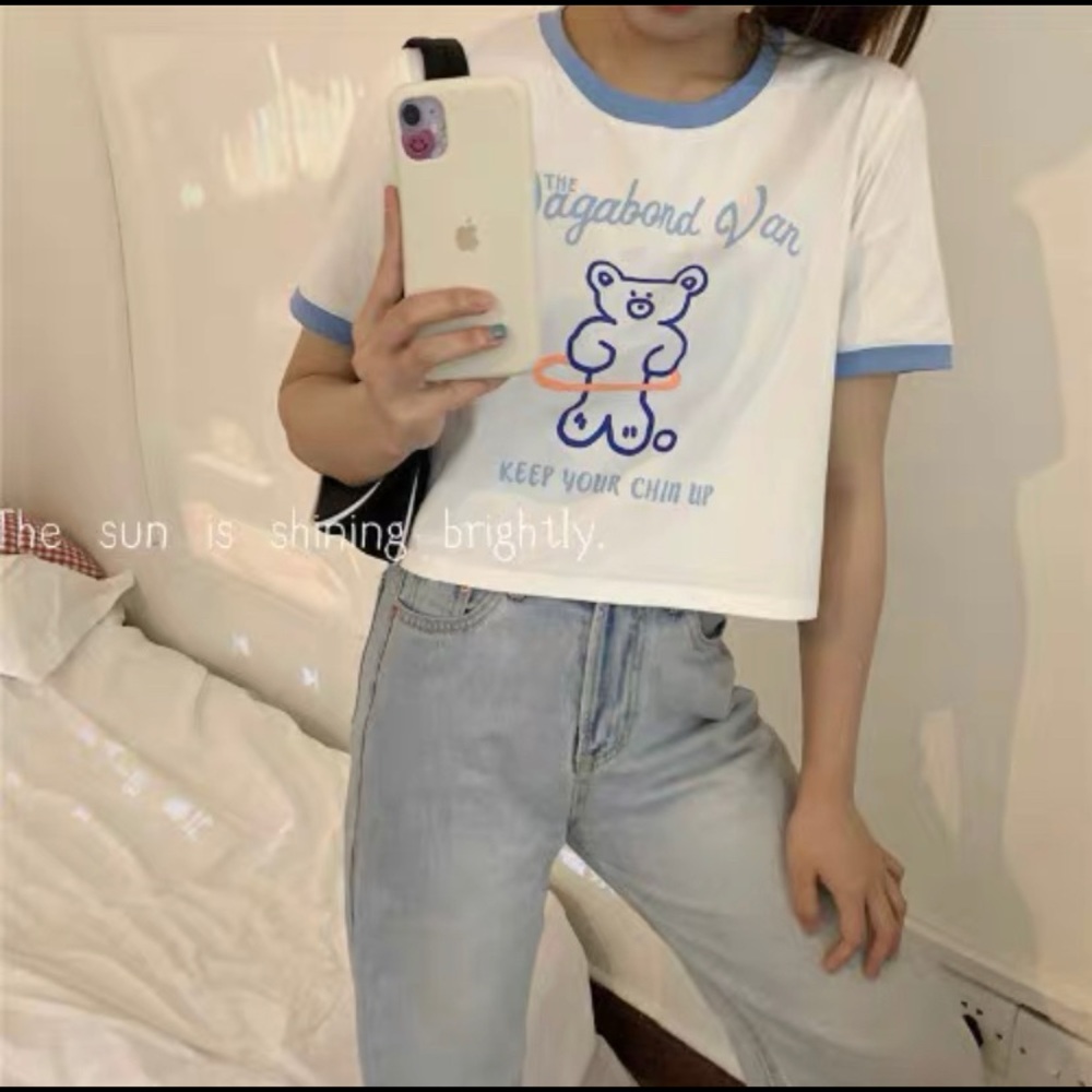 cute bear crop top